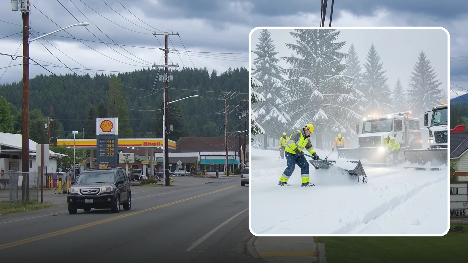 Snow Squall Response in Granite Falls, Snohomish County, WA - We respond to sudden, intense snow squalls that drop visibility and dump quick accumulation across your property.