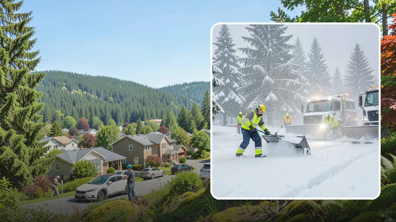 Snow Squall Response in Index, Snohomish County, WA - We respond to sudden, intense snow squalls that drop visibility and dump quick accumulation across your property.