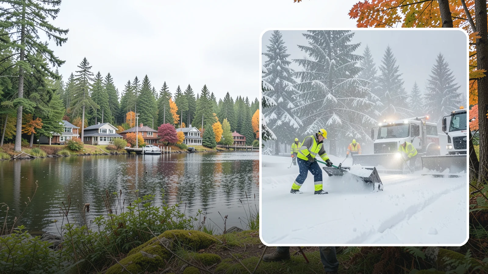 Snow Squall Response in La Conner, Skagit County, WA - We respond to sudden, intense snow squalls that drop visibility and dump quick accumulation across your property.