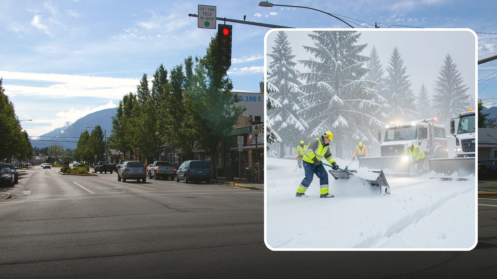 Snow Squall Response in North Bend, King County, WA - We respond to sudden, intense snow squalls that drop visibility and dump quick accumulation across your property.