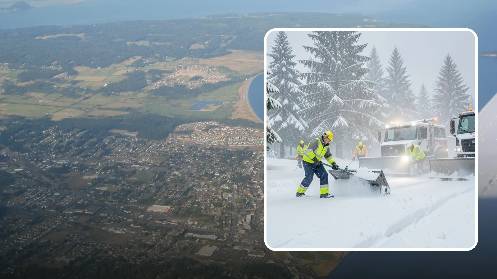 Snow Squall Response in Oak Harbor, Island County, WA - We respond to sudden, intense snow squalls that drop visibility and dump quick accumulation across your property.