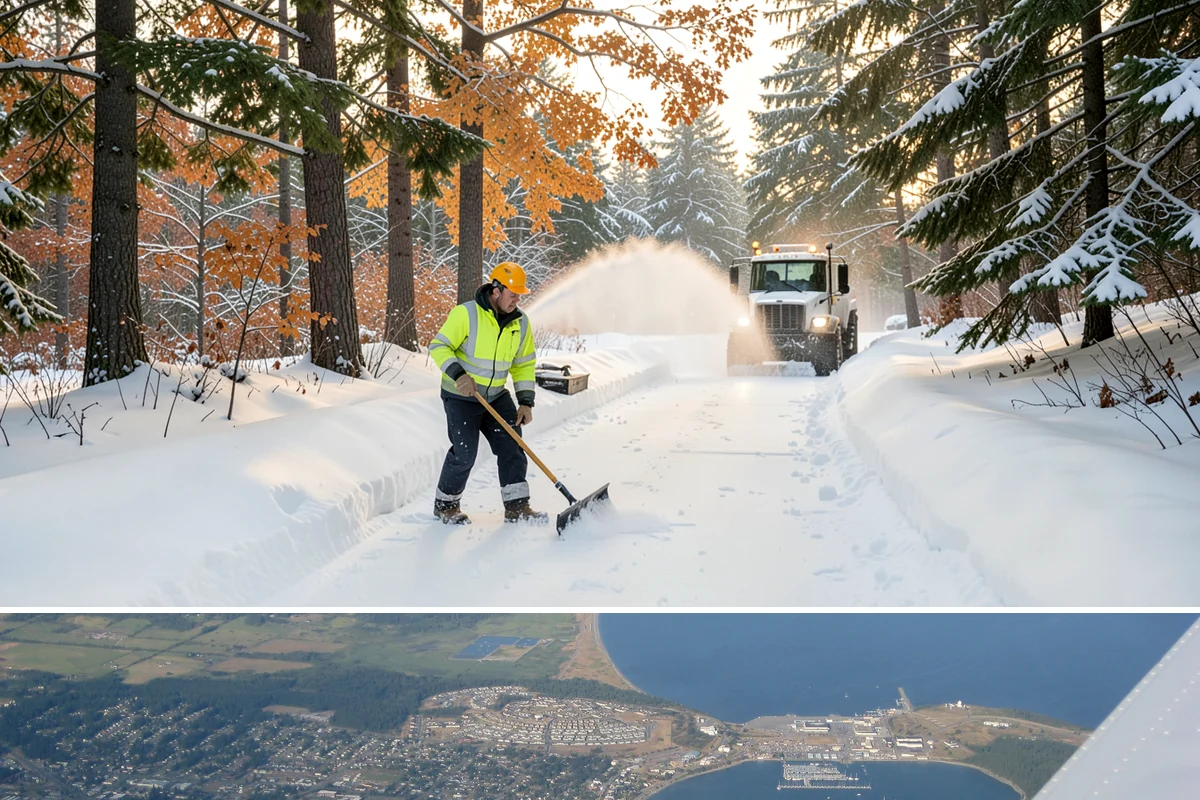 Snow Squall Response in Oak Harbor, Island County, WA - Snow squall response is most active from December through February when unstable post-frontal air drives Puget Sound...