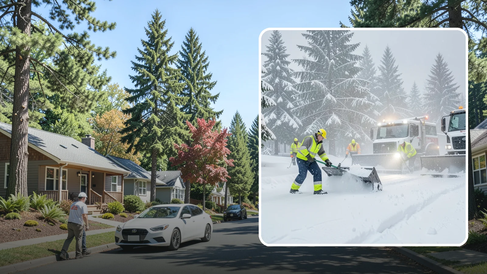 Snow Squall Response in Orting, Pierce County, WA - We respond to sudden, intense snow squalls that drop visibility and dump quick accumulation across your property.