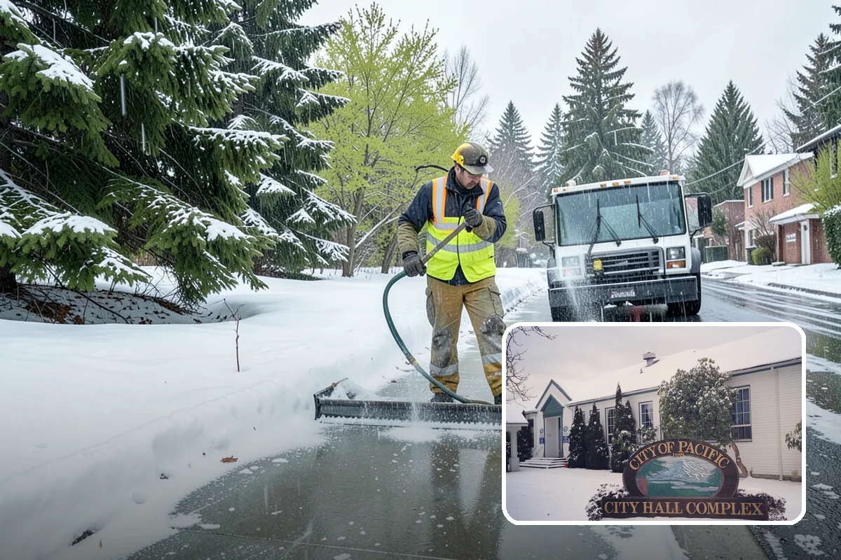 Snow Squall Response in Pacific, King County, WA - Standby readiness during convergence-zone squall alerts specific to our region