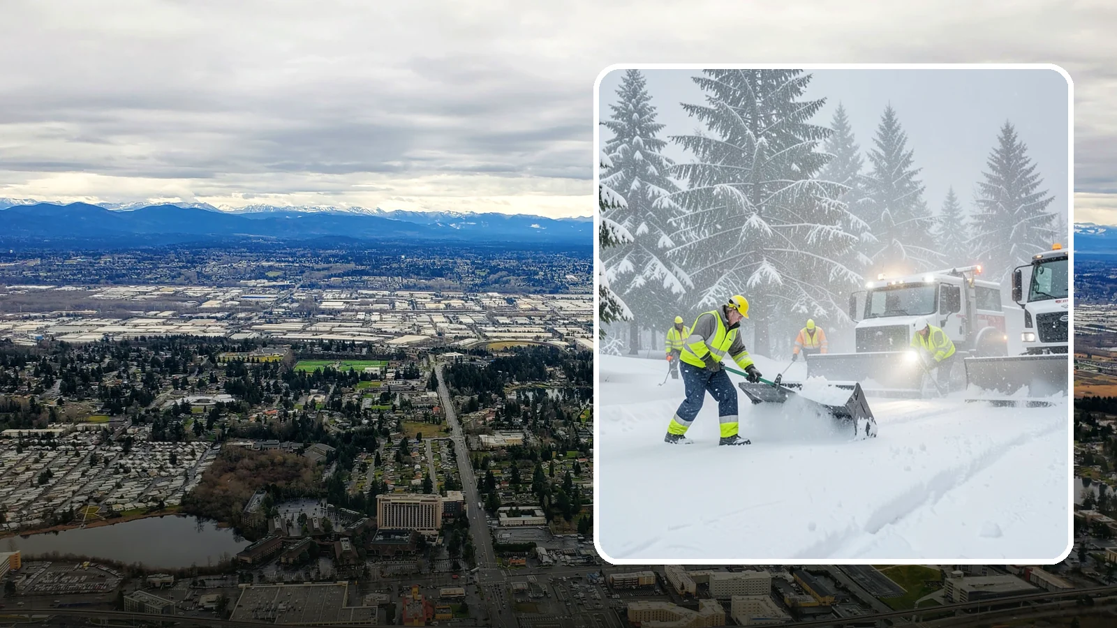 Snow Squall Response in SeaTac, King County, WA - We respond to sudden, intense snow squalls that drop visibility and dump quick accumulation across your property.