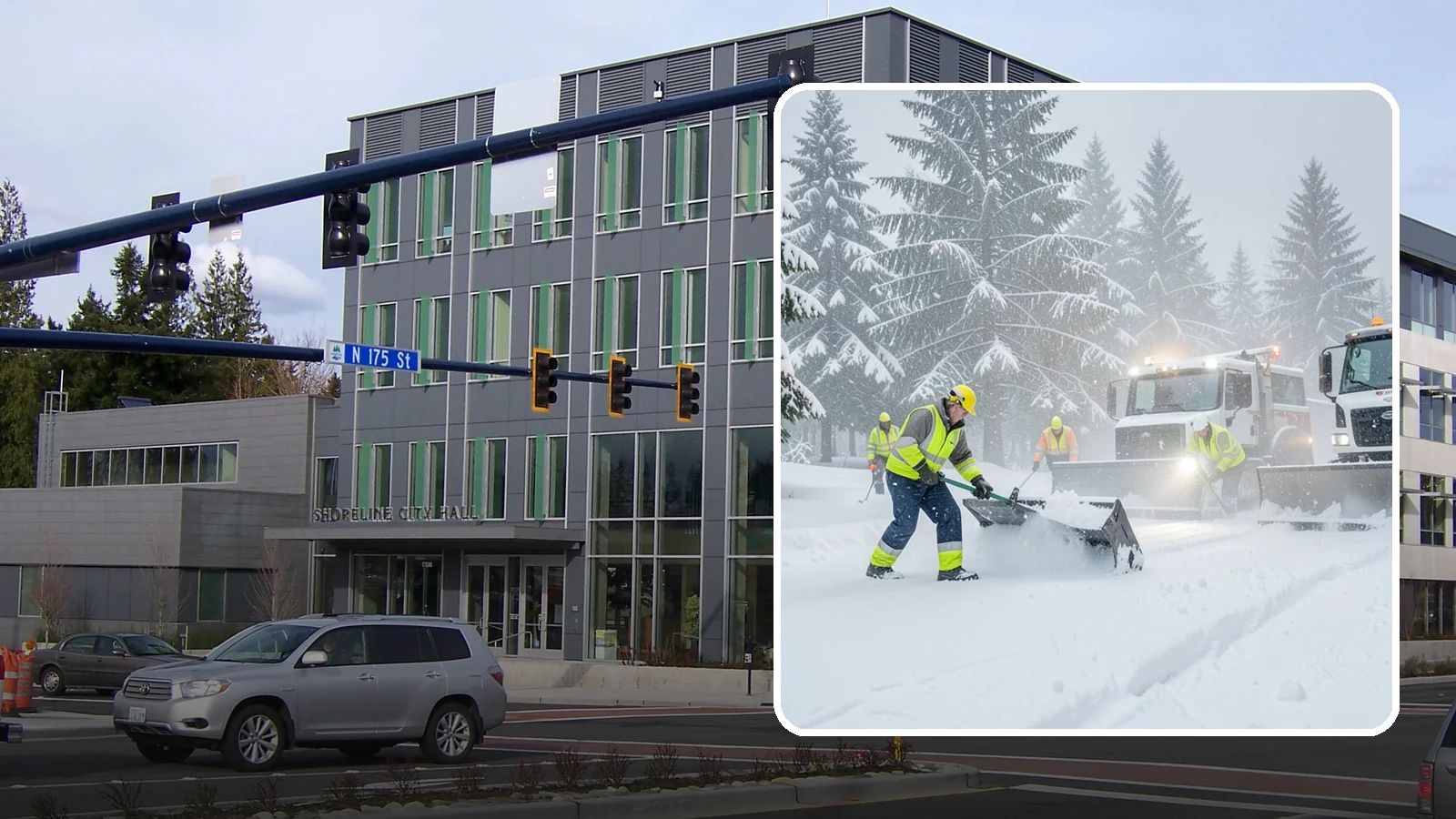 Snow Squall Response in Shoreline, King County, WA - We respond to sudden, intense snow squalls that drop visibility and dump quick accumulation across your property.