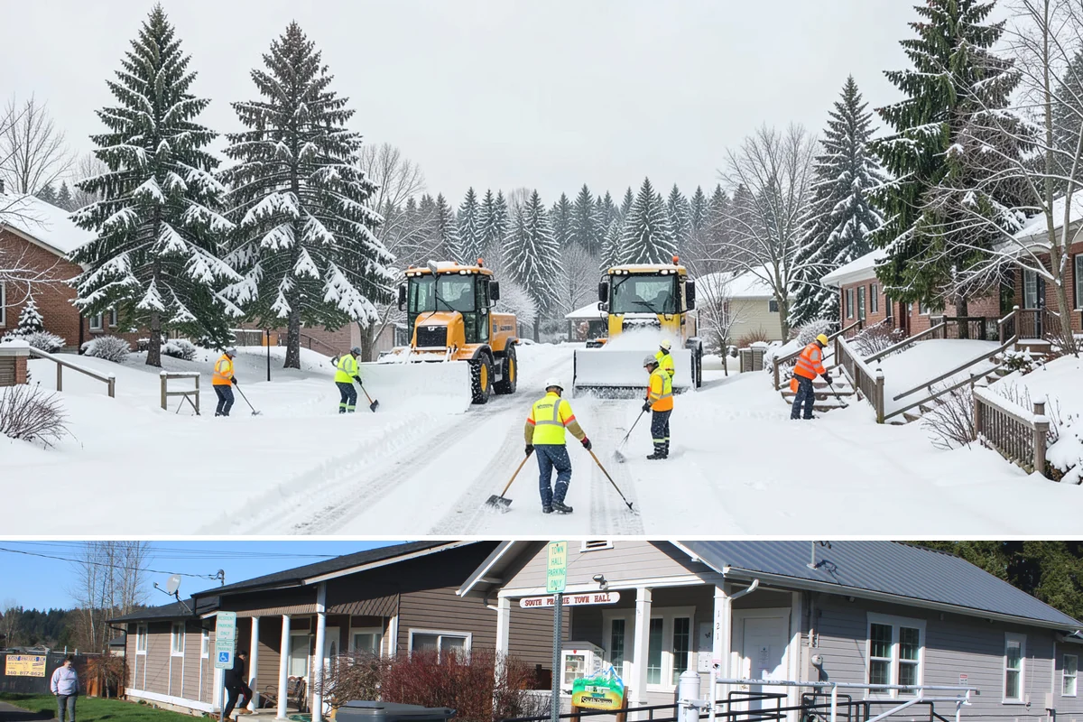 Snow Squall Response in South Prairie, Pierce County, WA - Snow squall response is most active from December through February when unstable post-frontal air drives Puget Sound...