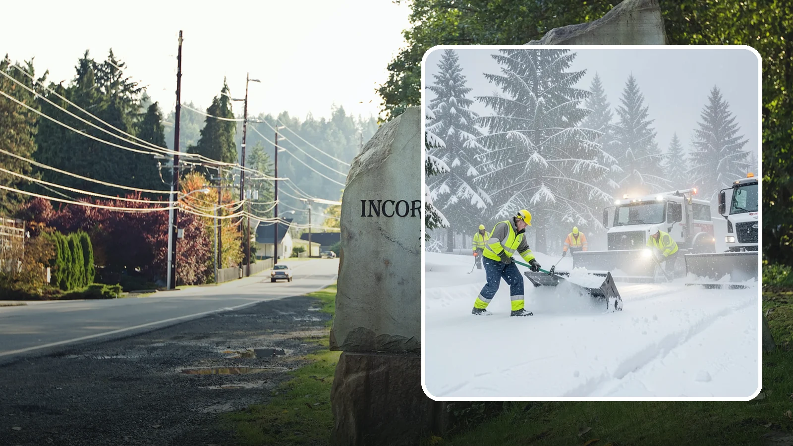 Snow Squall Response in Wilkeson, Pierce County, WA - We respond to sudden, intense snow squalls that drop visibility and dump quick accumulation across your property.