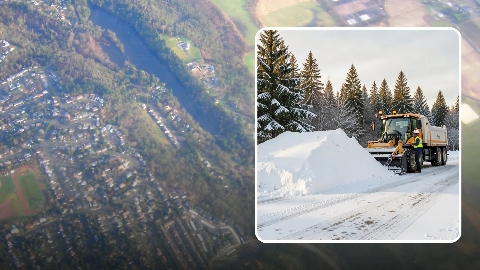 Snow Stacking in Algona, King County, WA - We stack plowed snow into organized piles that maximize usable space and drain cleanly.