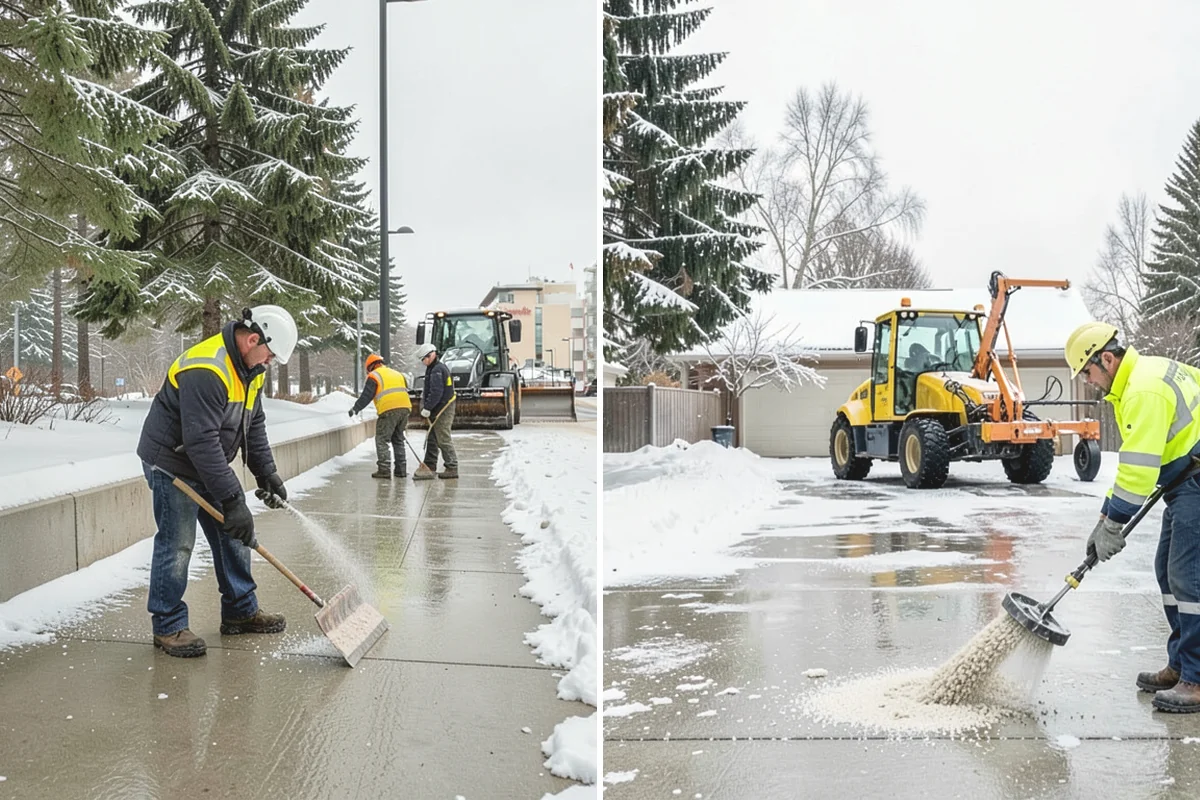 Snow Stacking in Anacortes, Skagit County, WA - Designate corner and edge stacking zones