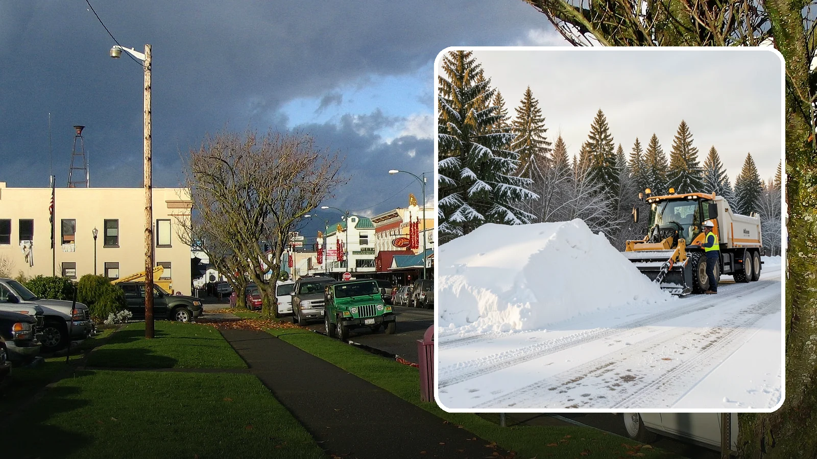 Snow Stacking in Arlington, Snohomish County, WA - We stack plowed snow into organized piles that maximize usable space and drain cleanly.
