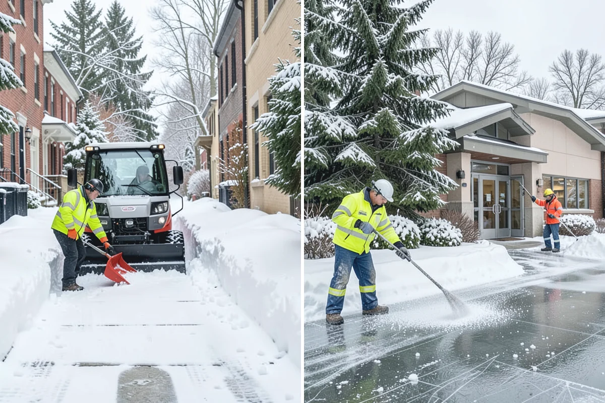 Snow Stacking in Beaux Arts Village, King County, WA - Designate corner and edge stacking zones