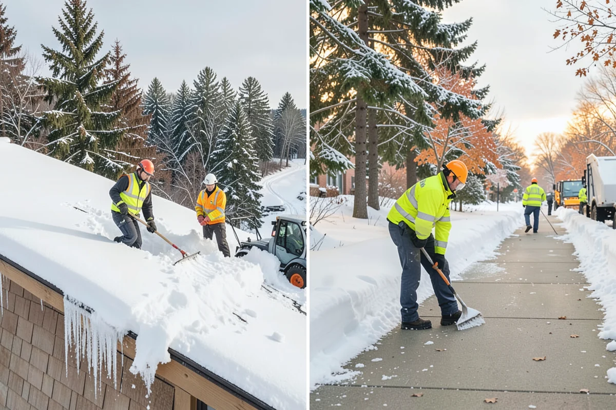 Snow Stacking in Bonney Lake, Pierce County, WA - Designate corner and edge stacking zones