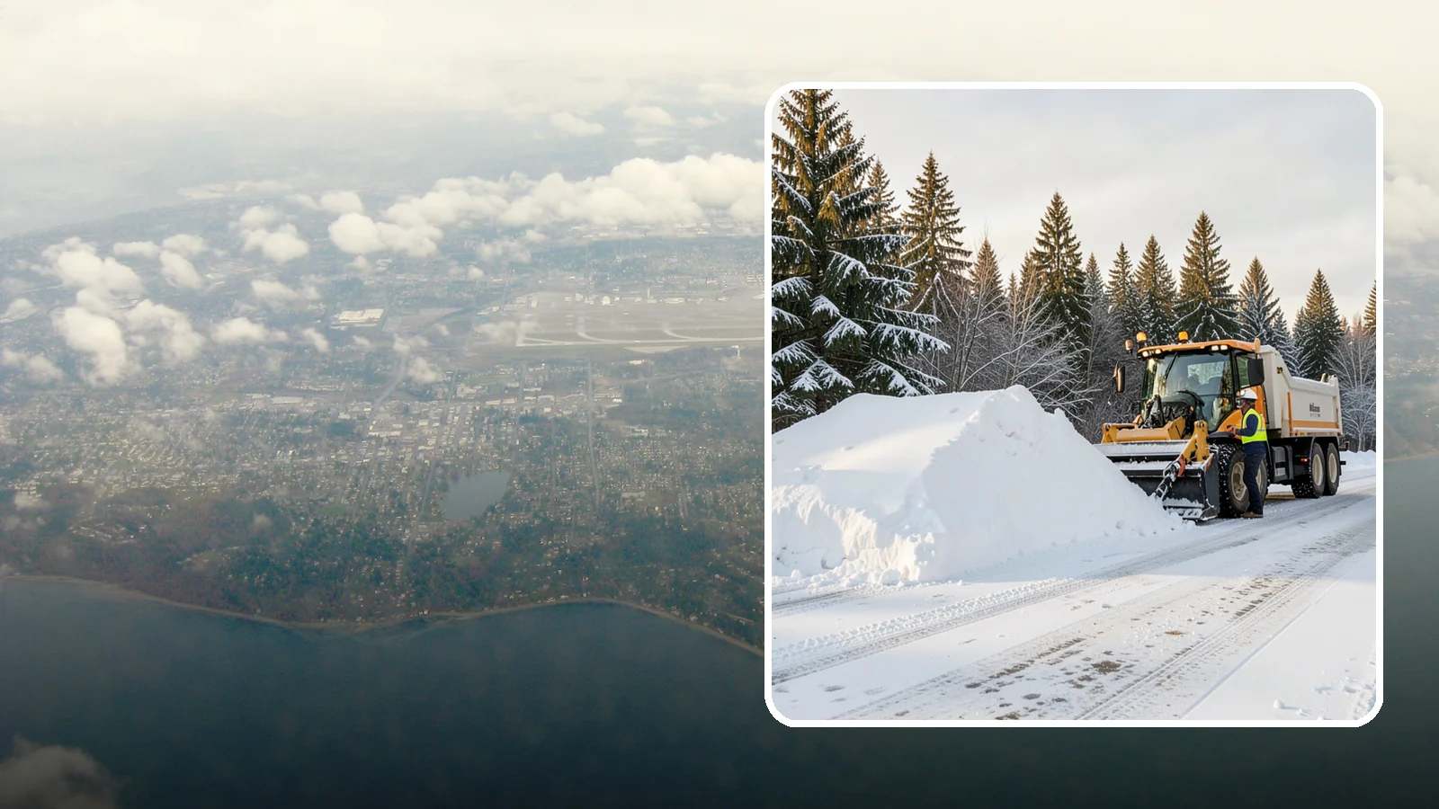 Snow Stacking in Burien, King County, WA - We stack plowed snow into organized piles that maximize usable space and drain cleanly.
