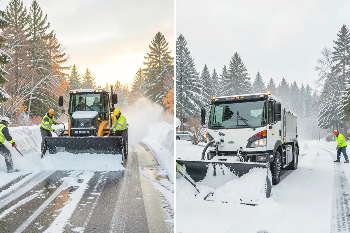 Snow Stacking in Burlington, Skagit County, WA - Designate corner and edge stacking zones