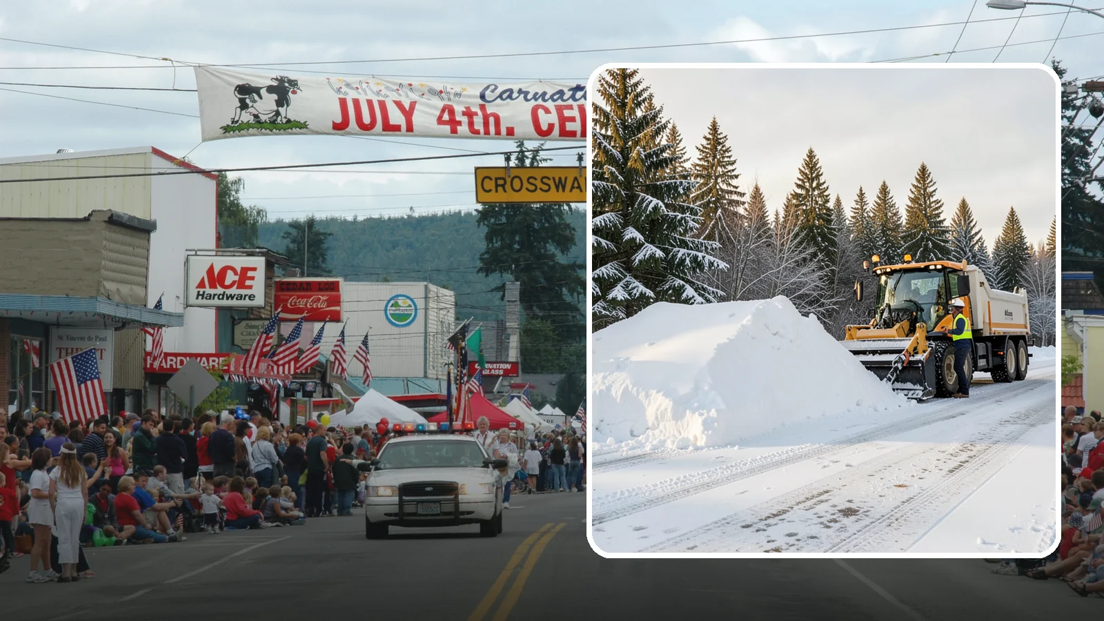 Snow Stacking in Carnation, King County, WA - We stack plowed snow into organized piles that maximize usable space and drain cleanly.