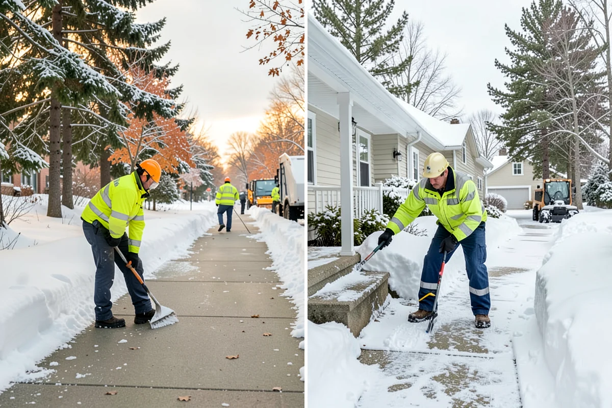 Snow Stacking in Concrete, Skagit County, WA - Designate corner and edge stacking zones