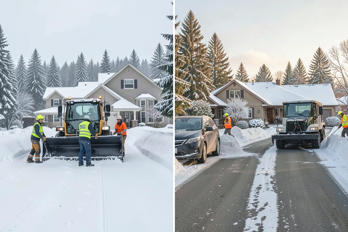 Snow Stacking in Coupeville, Island County, WA - Designate corner and edge stacking zones