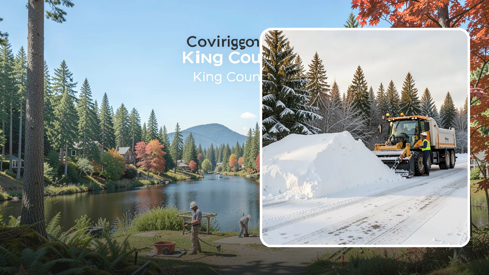 Snow Stacking in Covington, King County, WA - We stack plowed snow into organized piles that maximize usable space and drain cleanly.