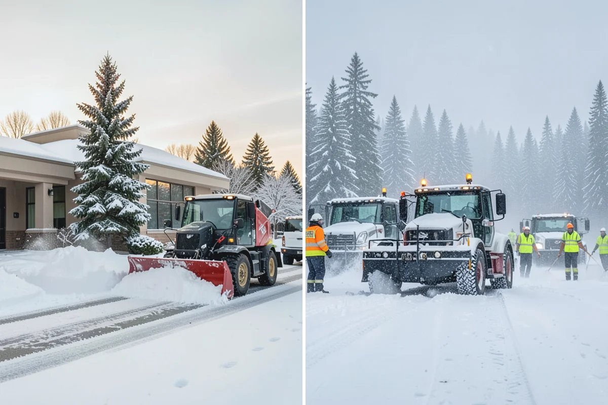 Snow Stacking in Darrington, Snohomish County, WA - Designate corner and edge stacking zones