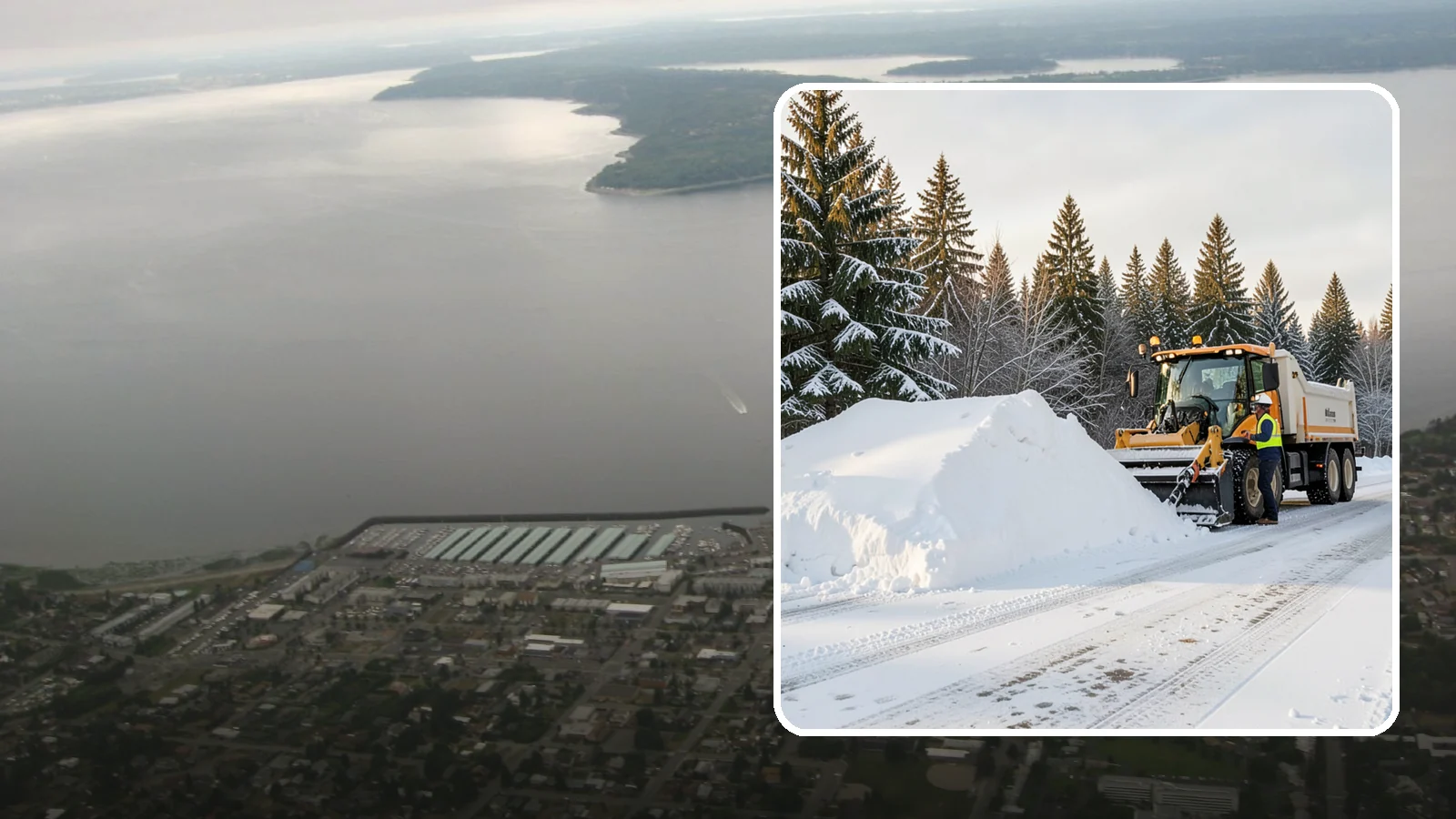 Snow Stacking in Des Moines, King County, WA - We stack plowed snow into organized piles that maximize usable space and drain cleanly.