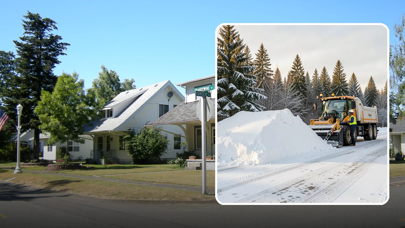 Snow Stacking in DuPont, Pierce County, WA - We stack plowed snow into organized piles that maximize usable space and drain cleanly.