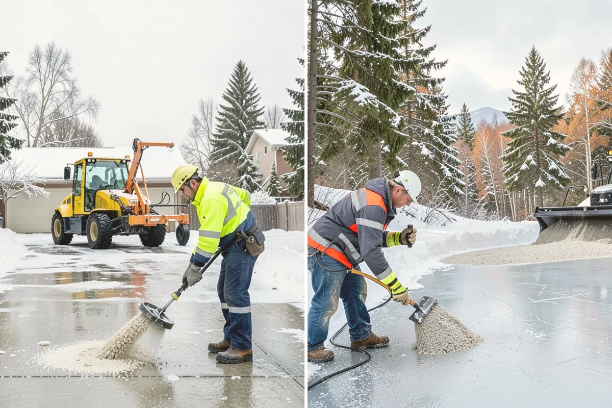 Snow Stacking in Eatonville, Pierce County, WA - Designate corner and edge stacking zones