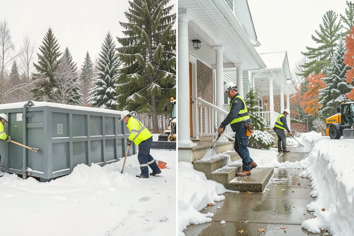 Snow Stacking in Edmonds, Snohomish County, WA - Designate corner and edge stacking zones