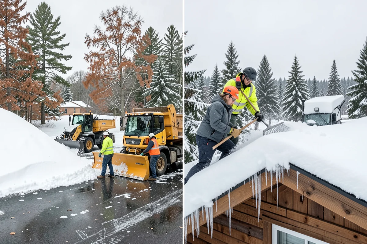 Snow Stacking in Everett, Snohomish County, WA - Designate corner and edge stacking zones