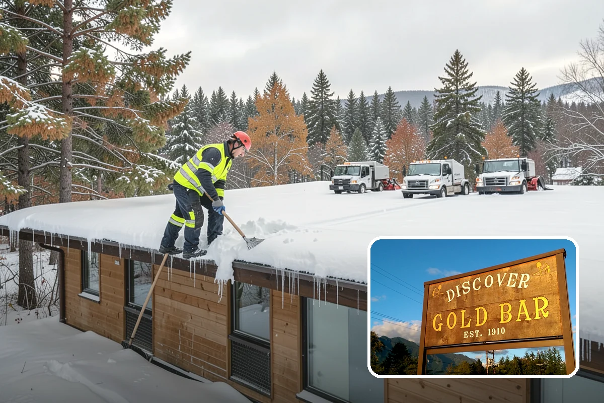 Snow Stacking in Gold Bar, Snohomish County, WA - Preserves the most parking and open space