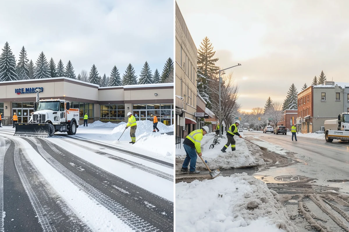 Snow Stacking in Granite Falls, Snohomish County, WA - Designate corner and edge stacking zones