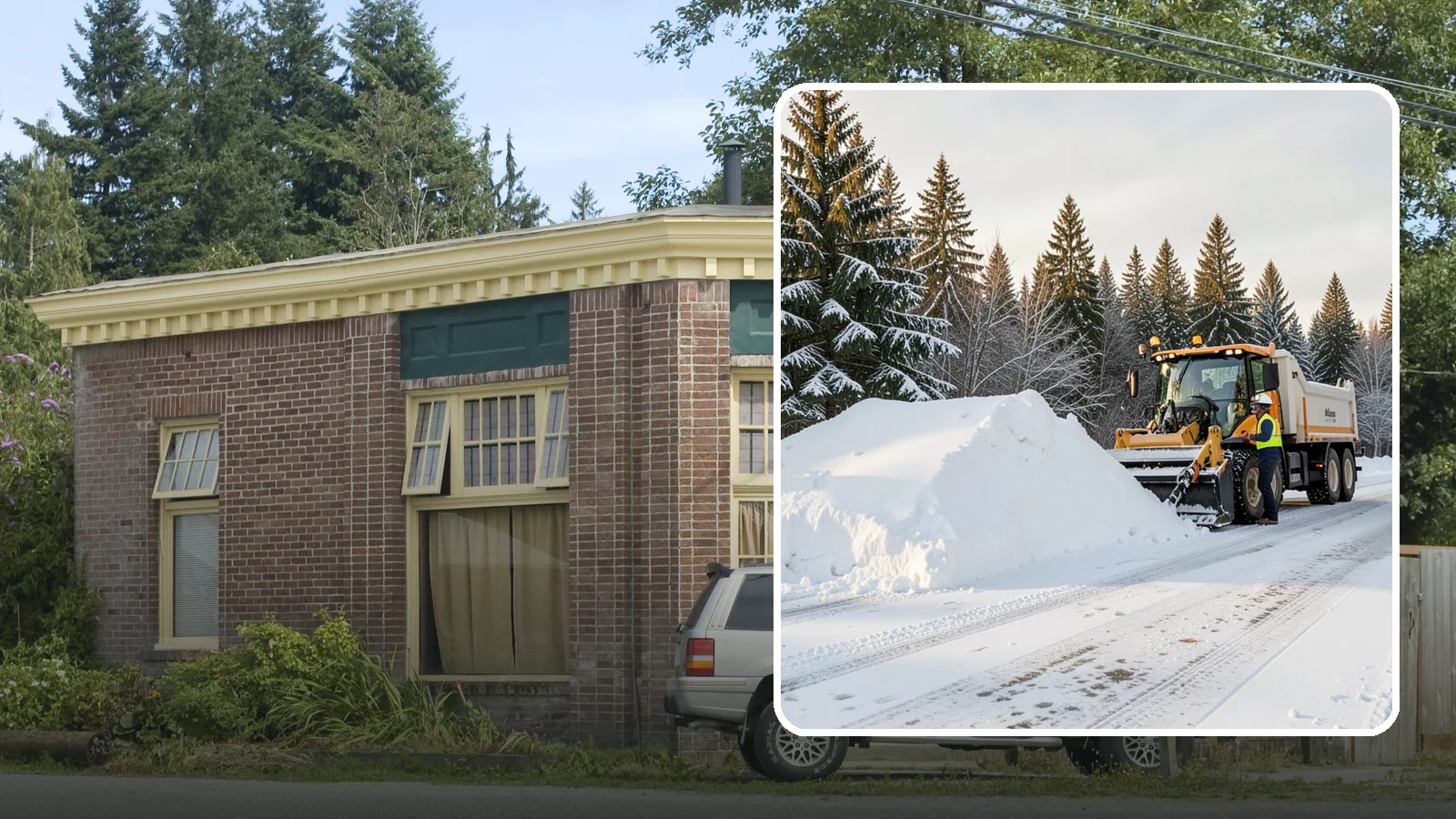 Snow Stacking in Hamilton, Skagit County, WA - We stack plowed snow into organized piles that maximize usable space and drain cleanly.