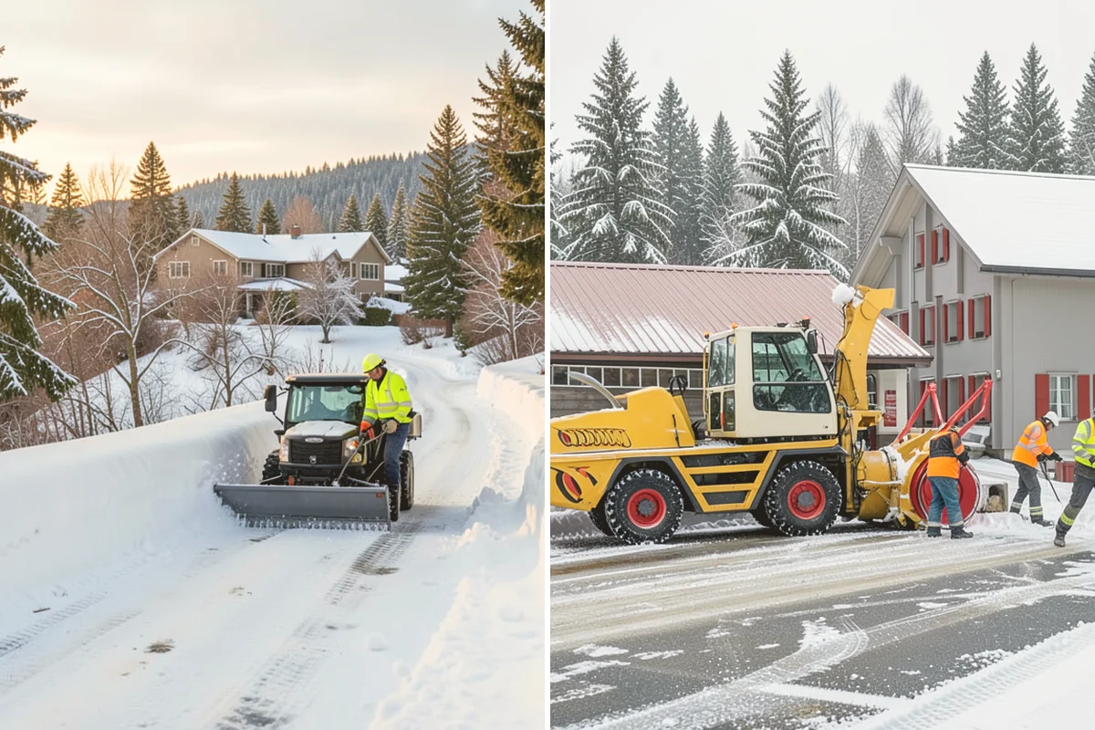 Snow Stacking in Index, Snohomish County, WA - Designate corner and edge stacking zones