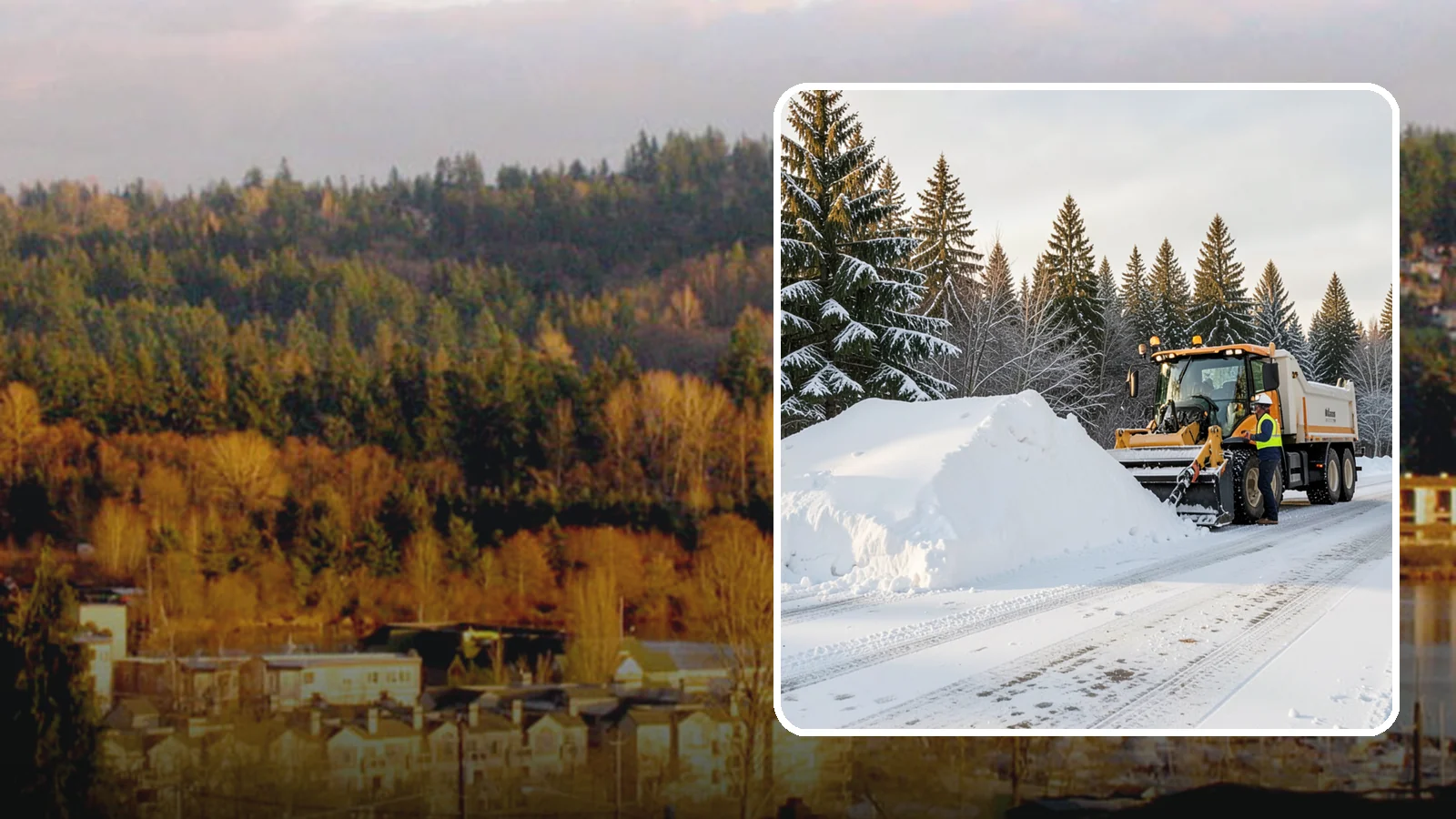 Snow Stacking in Kenmore, King County, WA - We stack plowed snow into organized piles that maximize usable space and drain cleanly.