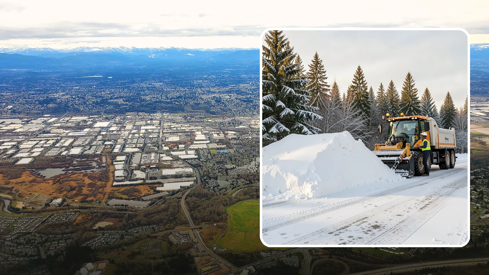 Snow Stacking in Kent, King County, WA - We stack plowed snow into organized piles that maximize usable space and drain cleanly.