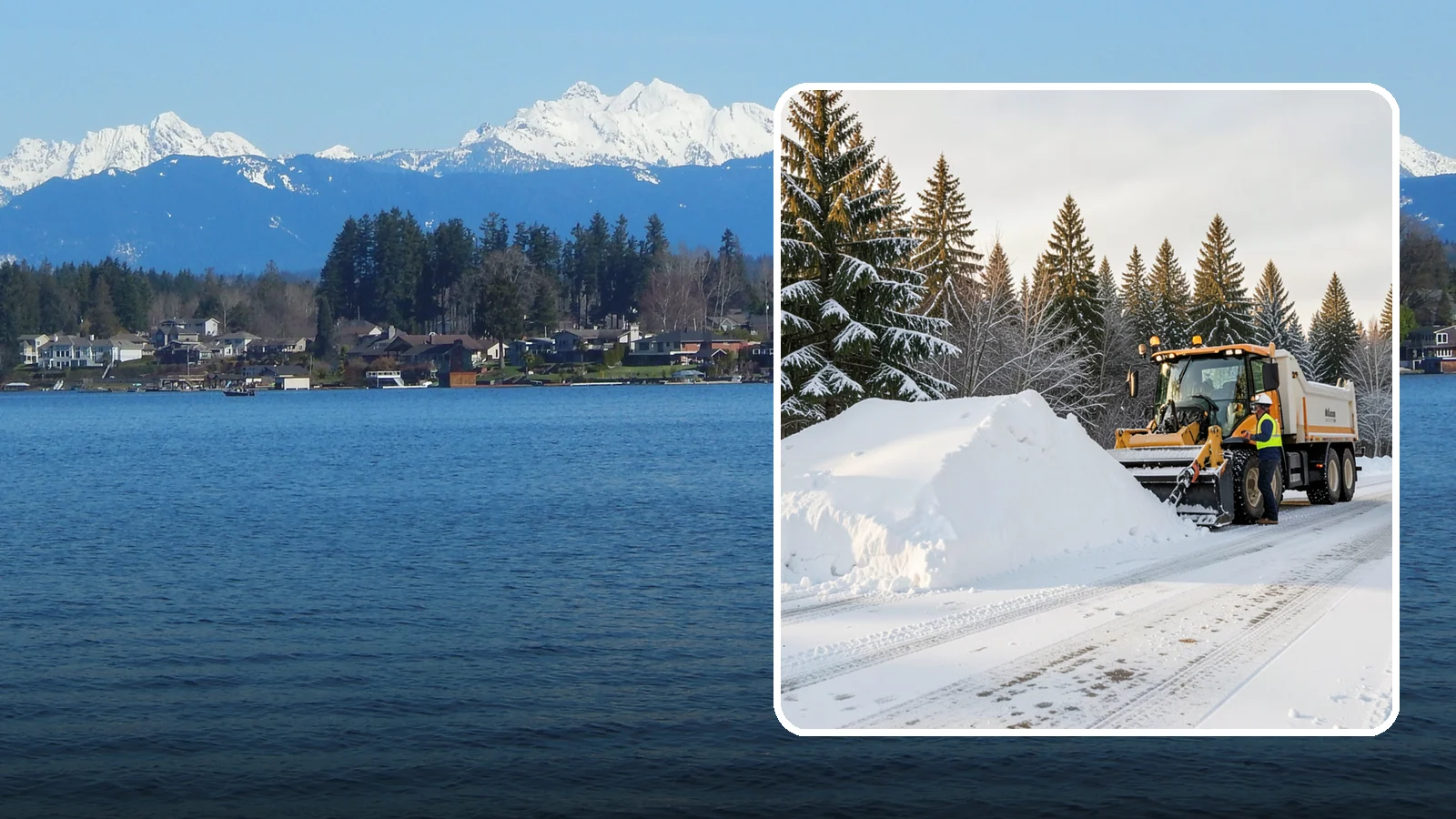 Snow Stacking in Lake Stevens, Snohomish County, WA - We stack plowed snow into organized piles that maximize usable space and drain cleanly.