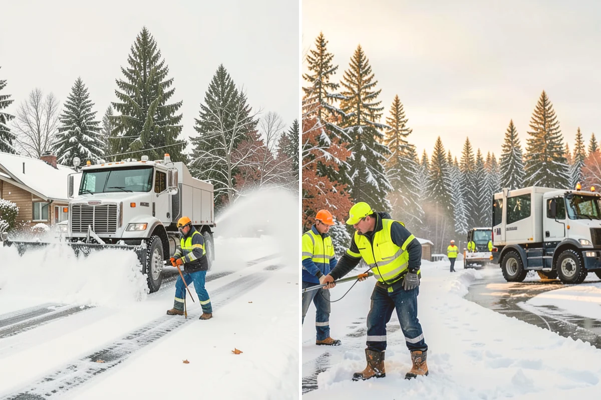 Snow Stacking in Langley, Island County, WA - Designate corner and edge stacking zones