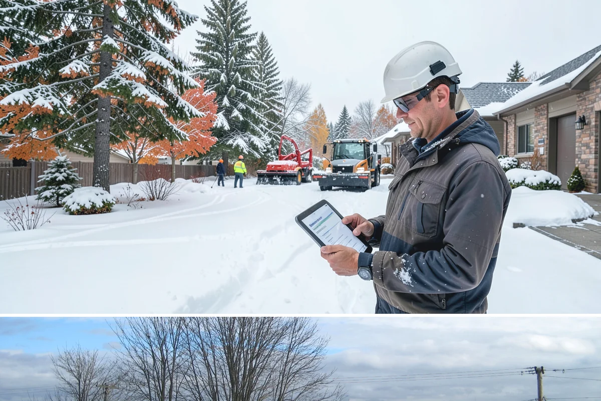 Snow Stacking in Langley, Island County, WA - Snow stacking matters throughout the plowing season as each storm adds to the piles that must stay organized and out of the way.