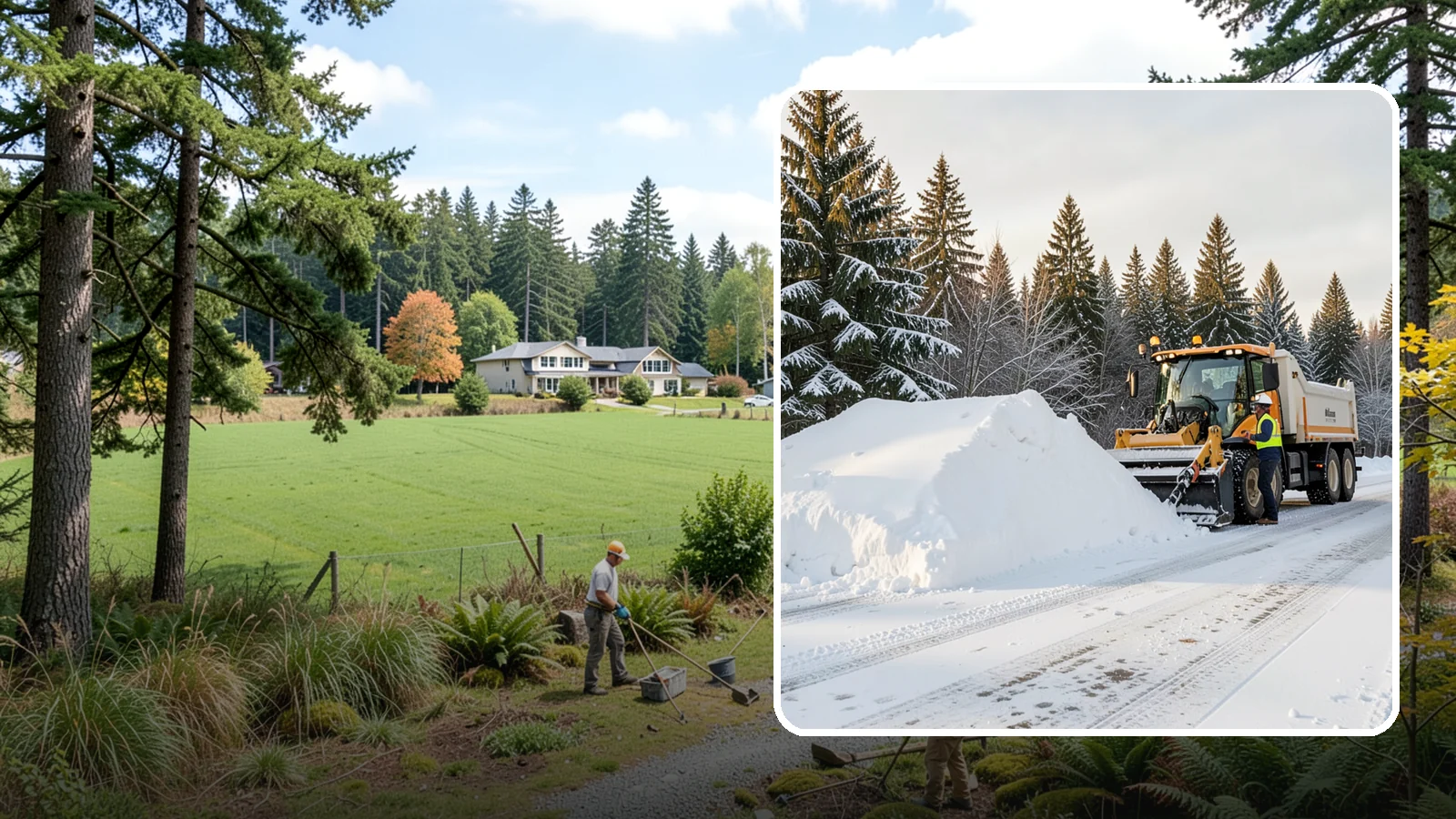 Snow Stacking in Lyman, Skagit County, WA - We stack plowed snow into organized piles that maximize usable space and drain cleanly.