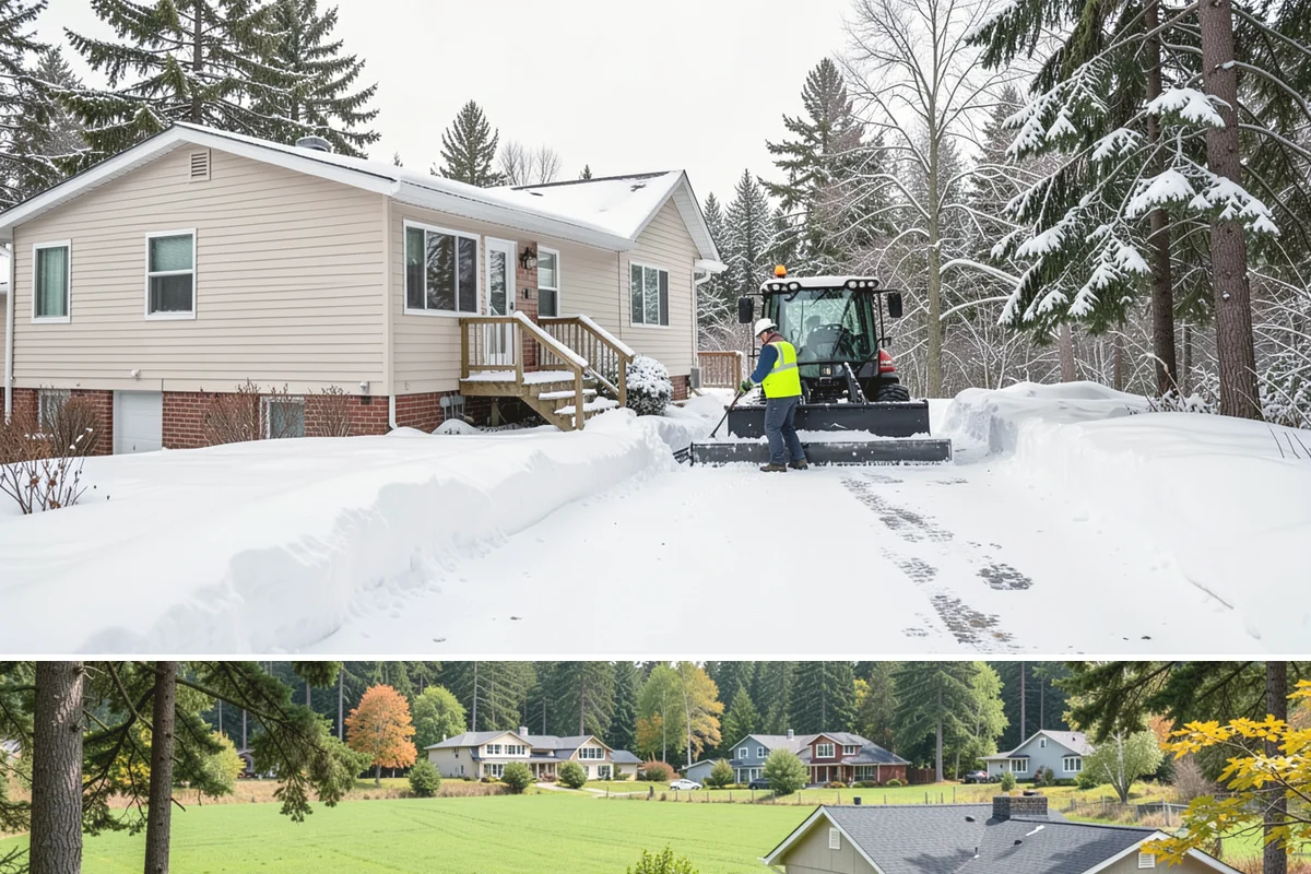 Snow Stacking in Lyman, Skagit County, WA - Snow stacking matters throughout the plowing season as each storm adds to the piles that must stay organized and out of the way.