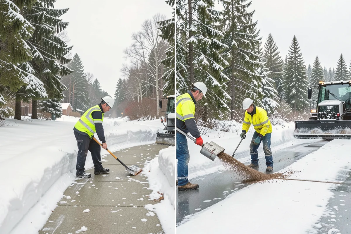 Snow Stacking in Lynnwood, Snohomish County, WA - Designate corner and edge stacking zones