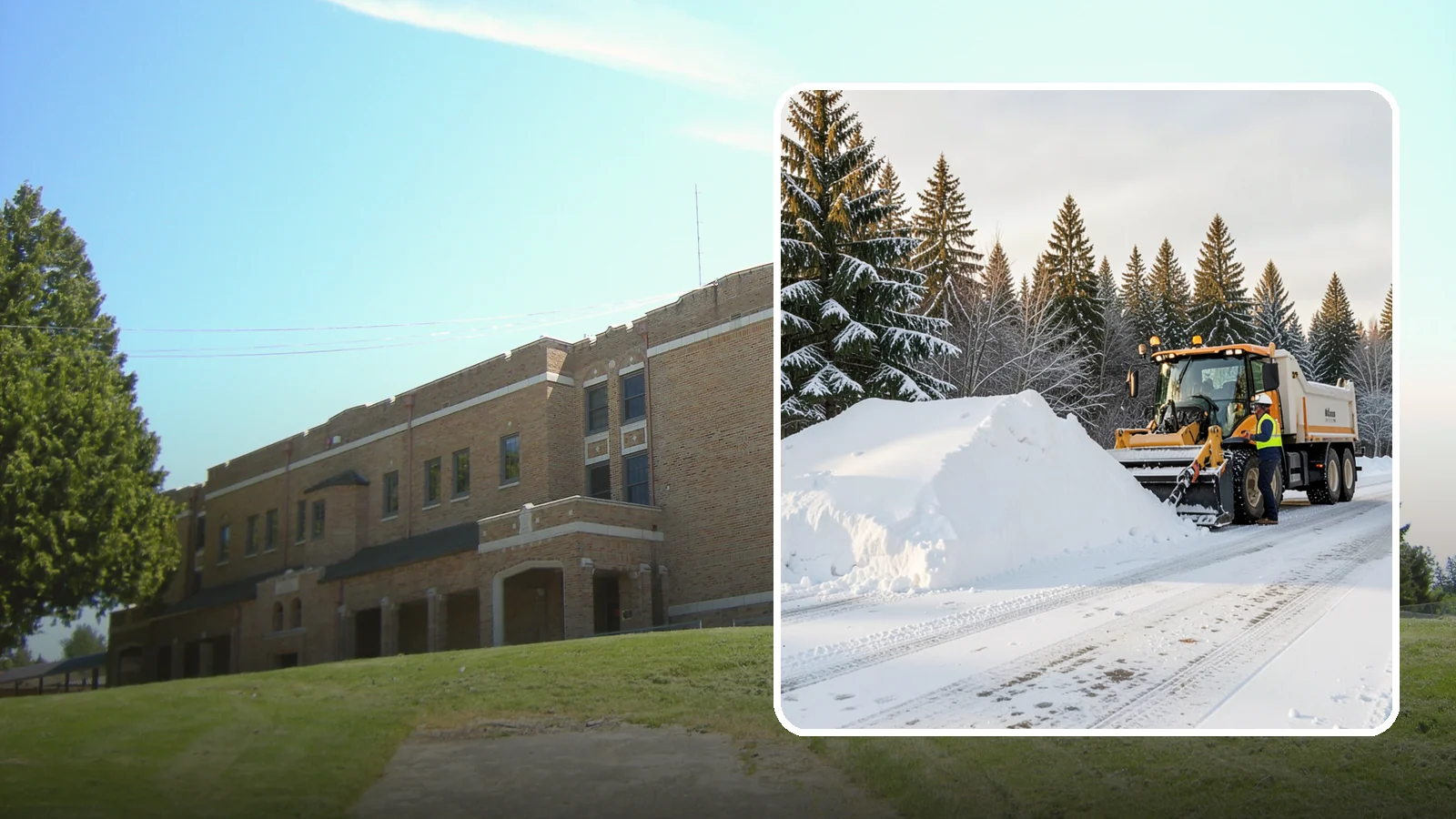 Snow Stacking in Maple Valley, King County, WA - We stack plowed snow into organized piles that maximize usable space and drain cleanly.