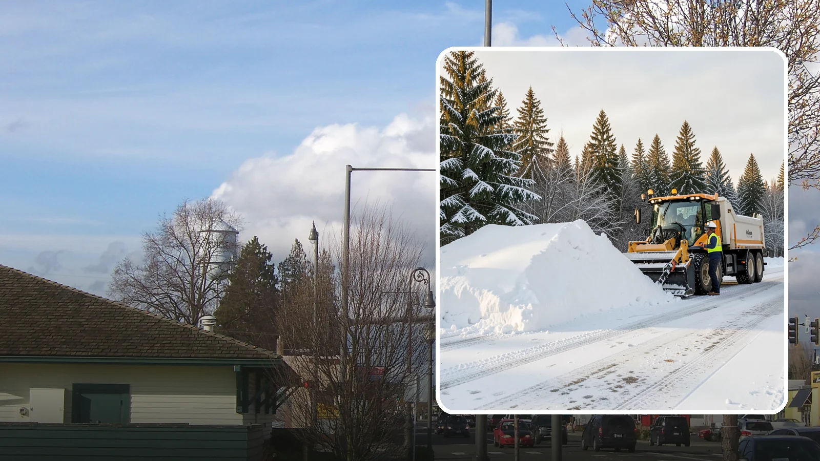 Snow Stacking in Marysville, Snohomish County, WA - We stack plowed snow into organized piles that maximize usable space and drain cleanly.