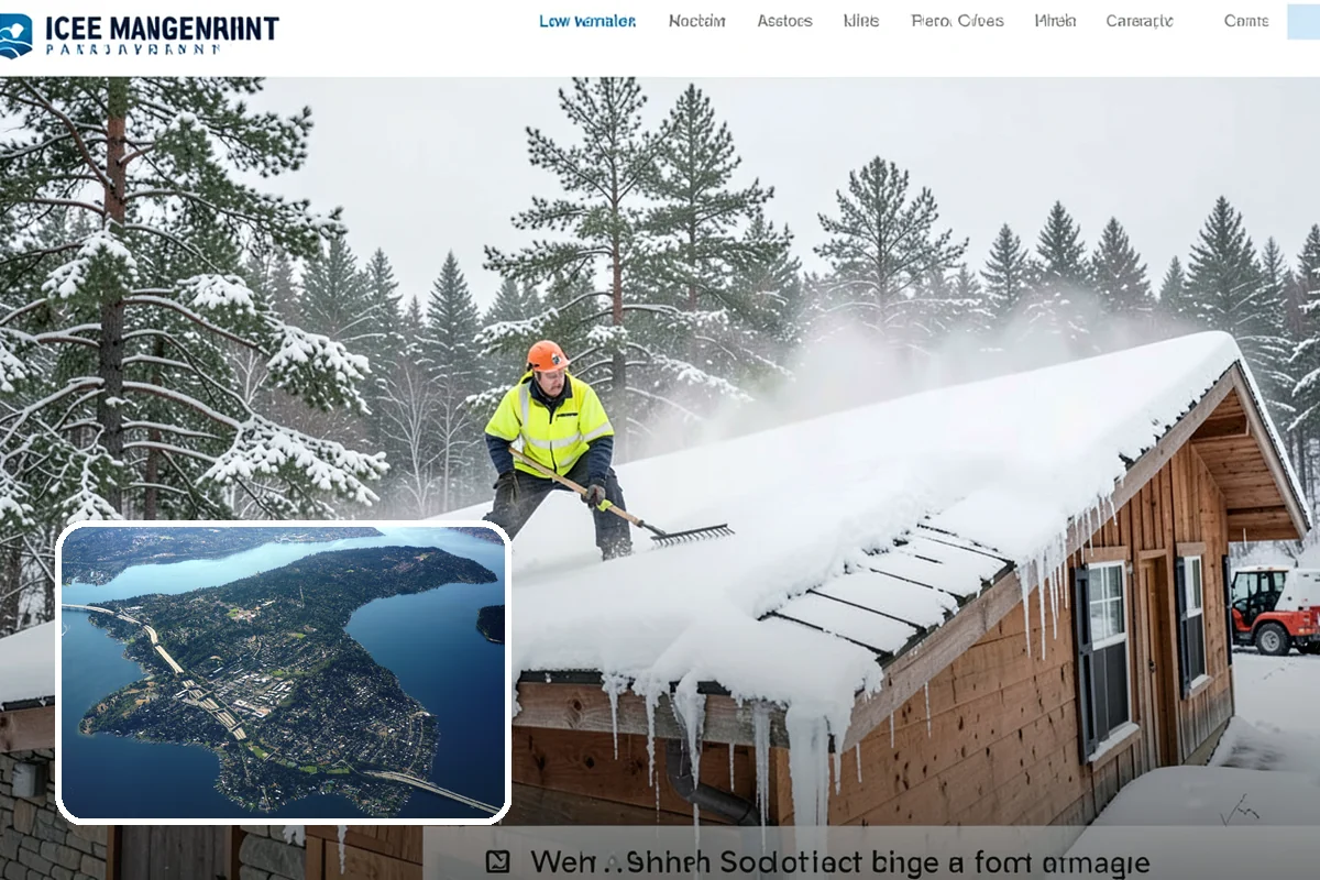 Snow Stacking in Mercer Island, King County, WA - Preserves the most parking and open space