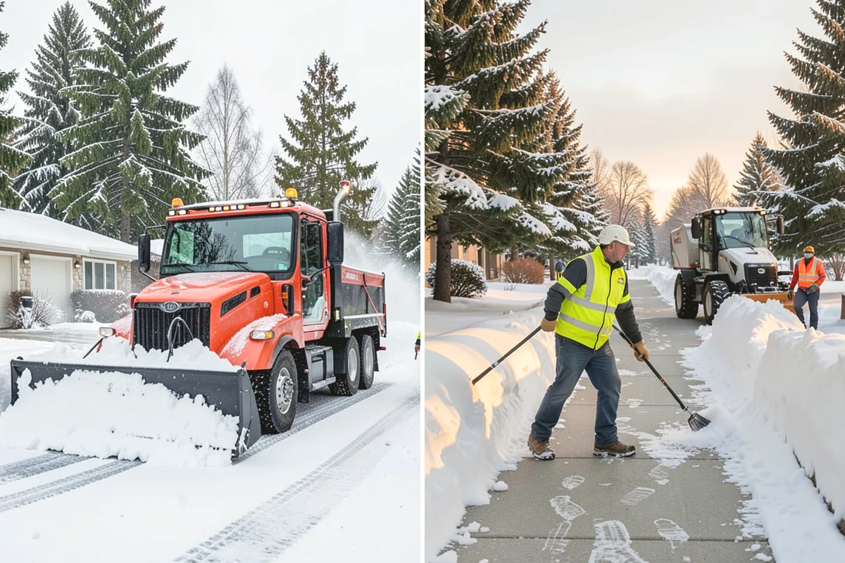 Snow Stacking in Monroe, Snohomish County, WA - Designate corner and edge stacking zones