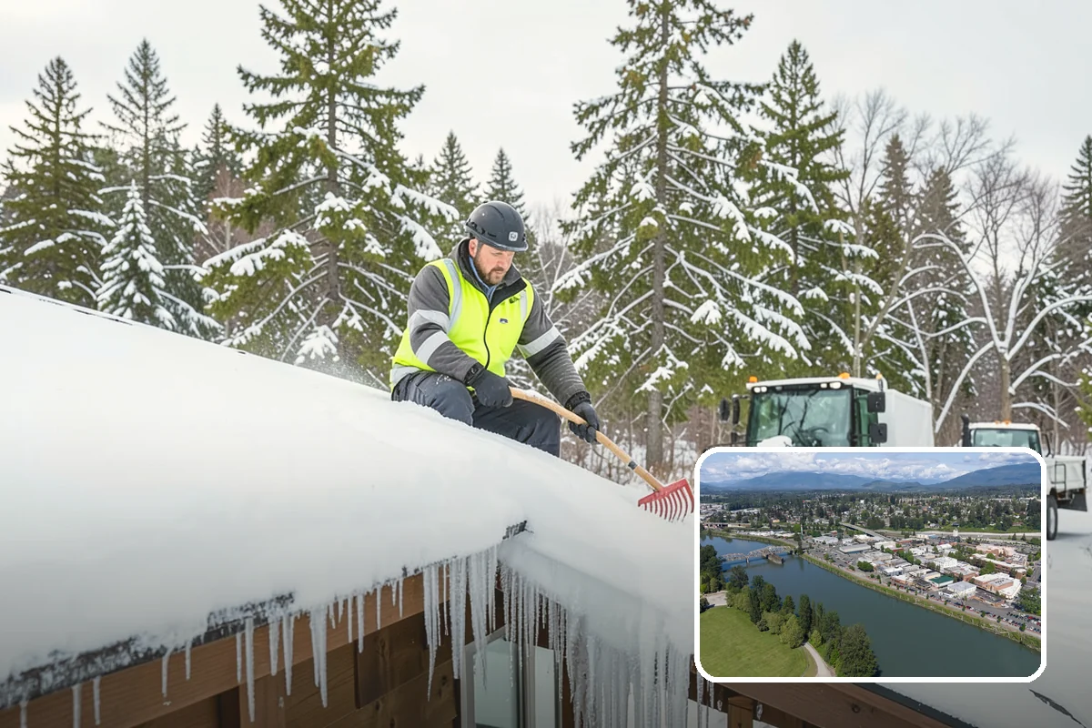 Snow Stacking in Mount Vernon, Skagit County, WA - Preserves the most parking and open space