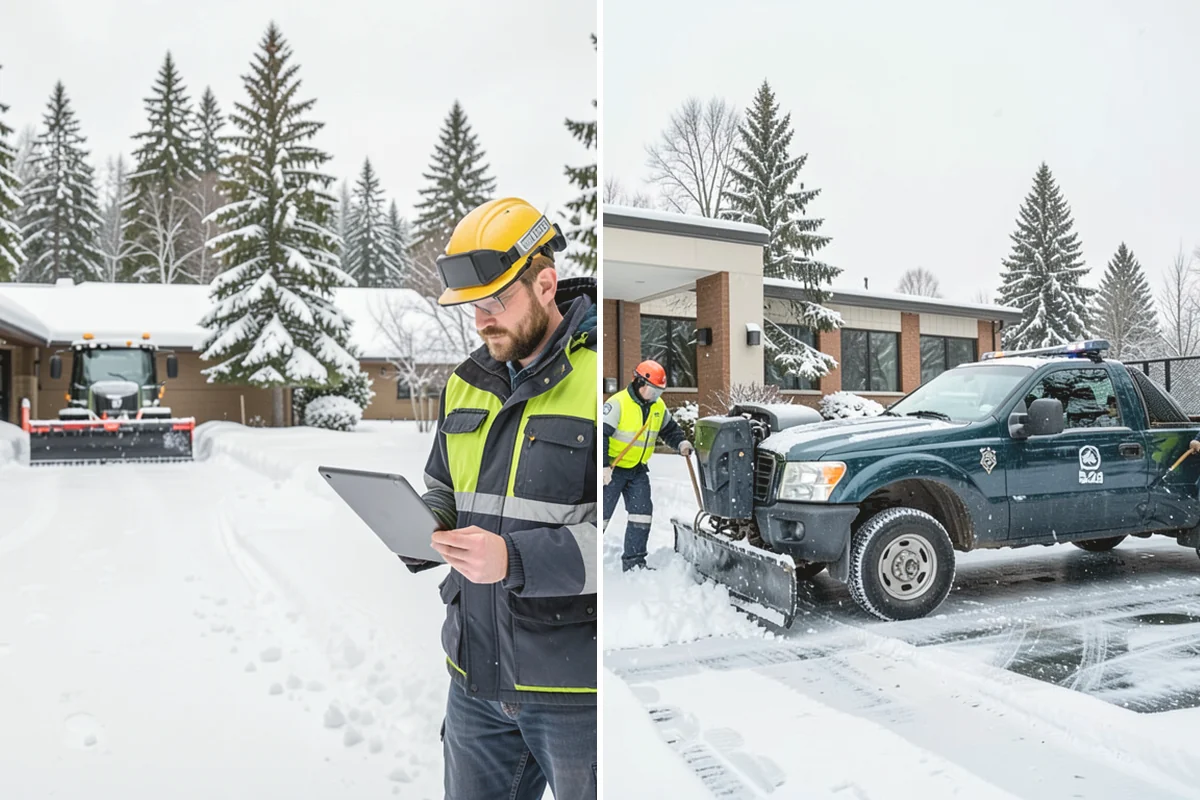 Snow Stacking in Mountlake Terrace, Snohomish County, WA - Designate corner and edge stacking zones