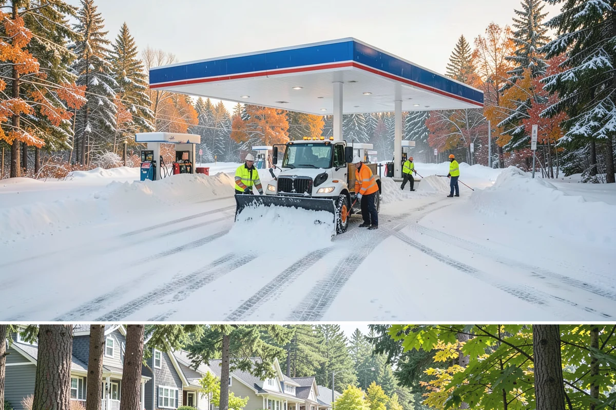 Snow Stacking in Normandy Park, King County, WA - Snow stacking matters throughout the plowing season as each storm adds to the piles that must stay organized and out of the way.