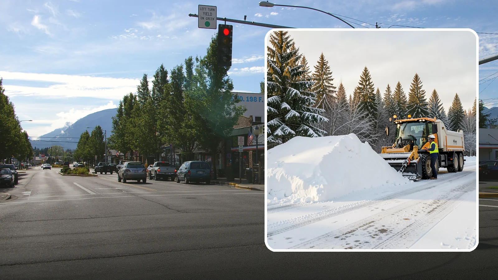 Snow Stacking in North Bend, King County, WA - We stack plowed snow into organized piles that maximize usable space and drain cleanly.