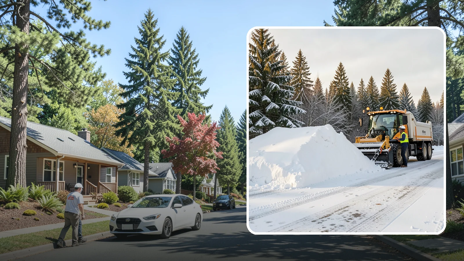Snow Stacking in Orting, Pierce County, WA - We stack plowed snow into organized piles that maximize usable space and drain cleanly.